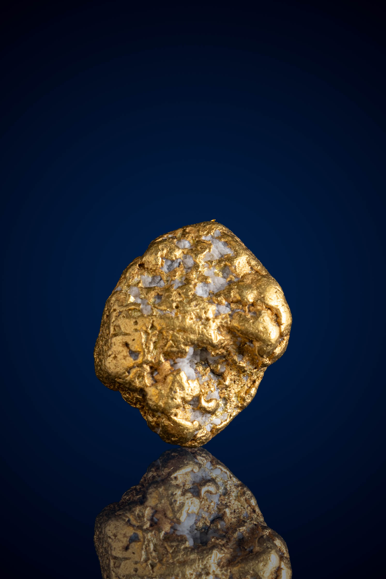 (image for) Nodular, Rugged Natural Gold Nugget with Quartz - Alaska - 4.26 grams
